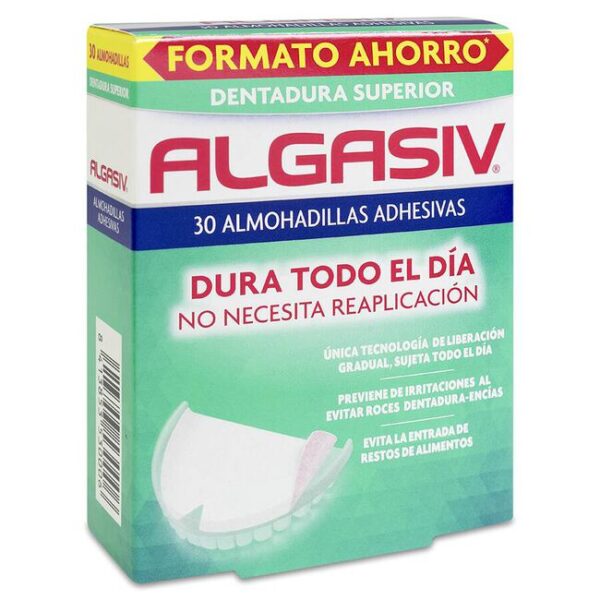 Algasiv almohadillas adhesivas protesis 30 unidades superiores