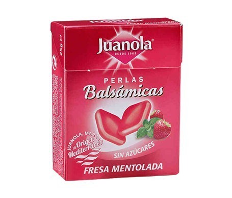 Juanola perlas 1 envase 25 g sabor fresa mentolada
