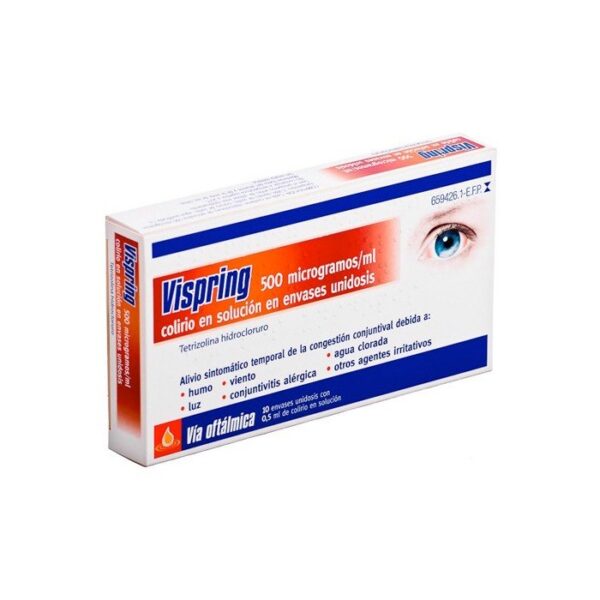 Vispring 500 microgramos/ml colirio en solucion 10 monodosis 0,5 ml