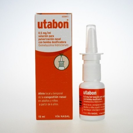 Utabon 0,5 mg/ml solucion para pulverizacion nasal 1 frasco 15 ml (con bomba dosificadora)