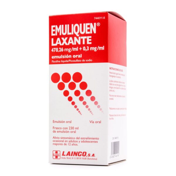 Emuliquen laxante 478,26 mg/ml + 0,3 mg/ml emulsion oral 1 frasco 230 ml