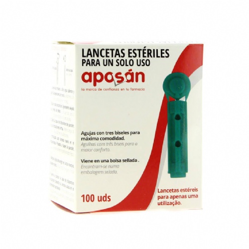 Aposan lancetas 100 u