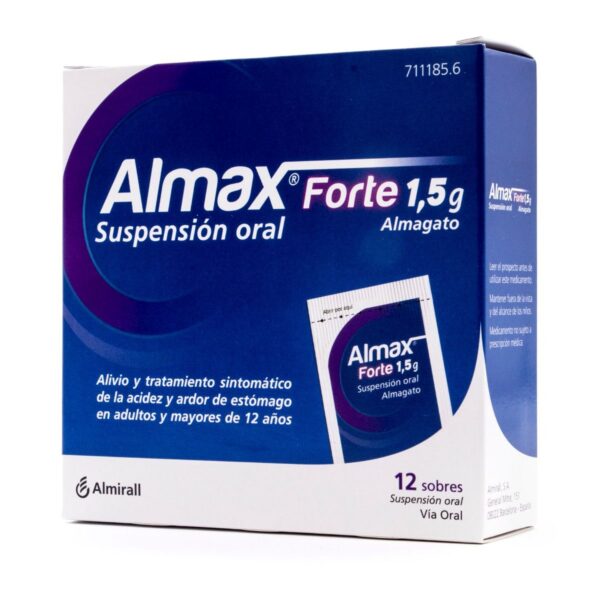 Almax forte 1,5 g 12 sobres suspension oral