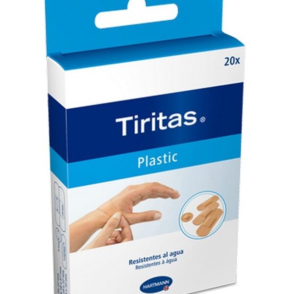 Tiritas plastic aposito adhesivo 20 unidades surtido 4 tamaños