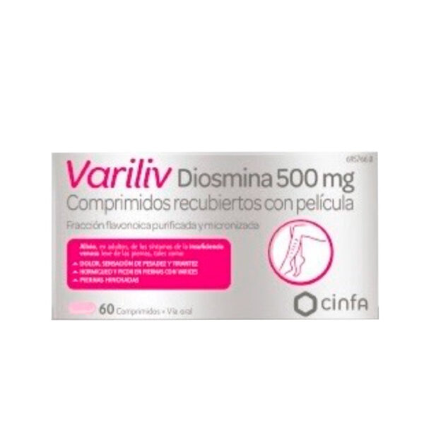 Variliv diosmina 500 mg 60 comprimidos recubiertos