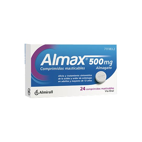Almax 500 mg 24 comprimidos masticables