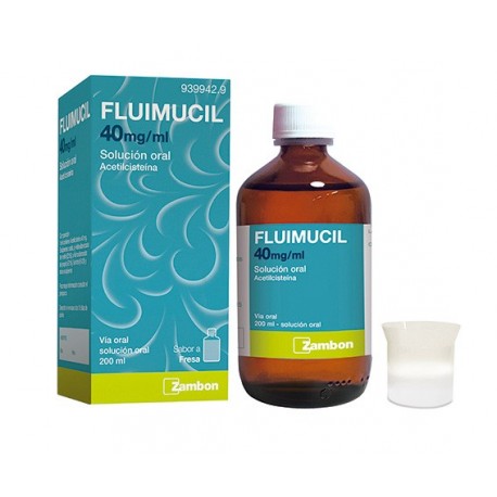 Fluimucil 40 mg/ml solucion oral 1 frasco 200 ml