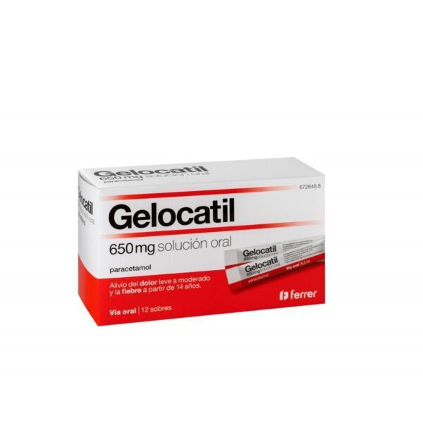 Gelocatil 650 mg 12 sobres solucion oral