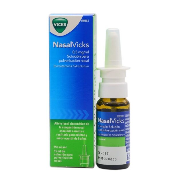 Nasalvicks 0,5 mg/ml solucion para pulverizacion nasal 1 frasco 15 ml