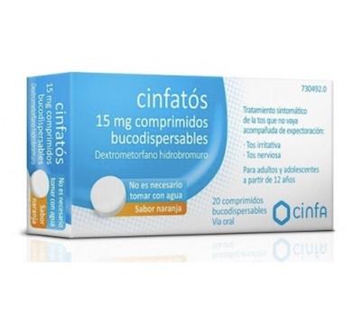 Cinfatos 15 mg 20 comprimidos bucodispersables (pvc-pvdc/al)