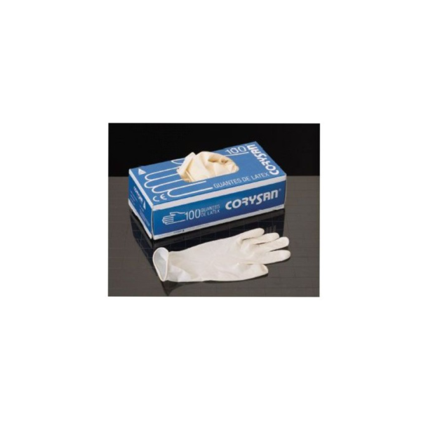 Guantes de latex corysan 100 unidades talla pequeña