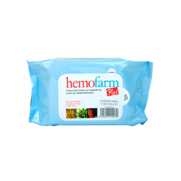 Hemofarm plus toallitas 1 sobre 40 unidades