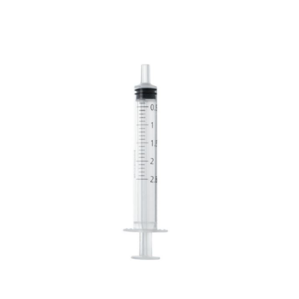 Jeringa tres cuerpos sin aguja 2.5 ml luer