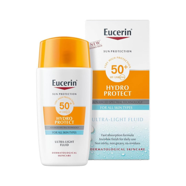 Eucerin sun hydroprotect fluido ultra light spf 50+ 1 tubo 50 ml tono claro