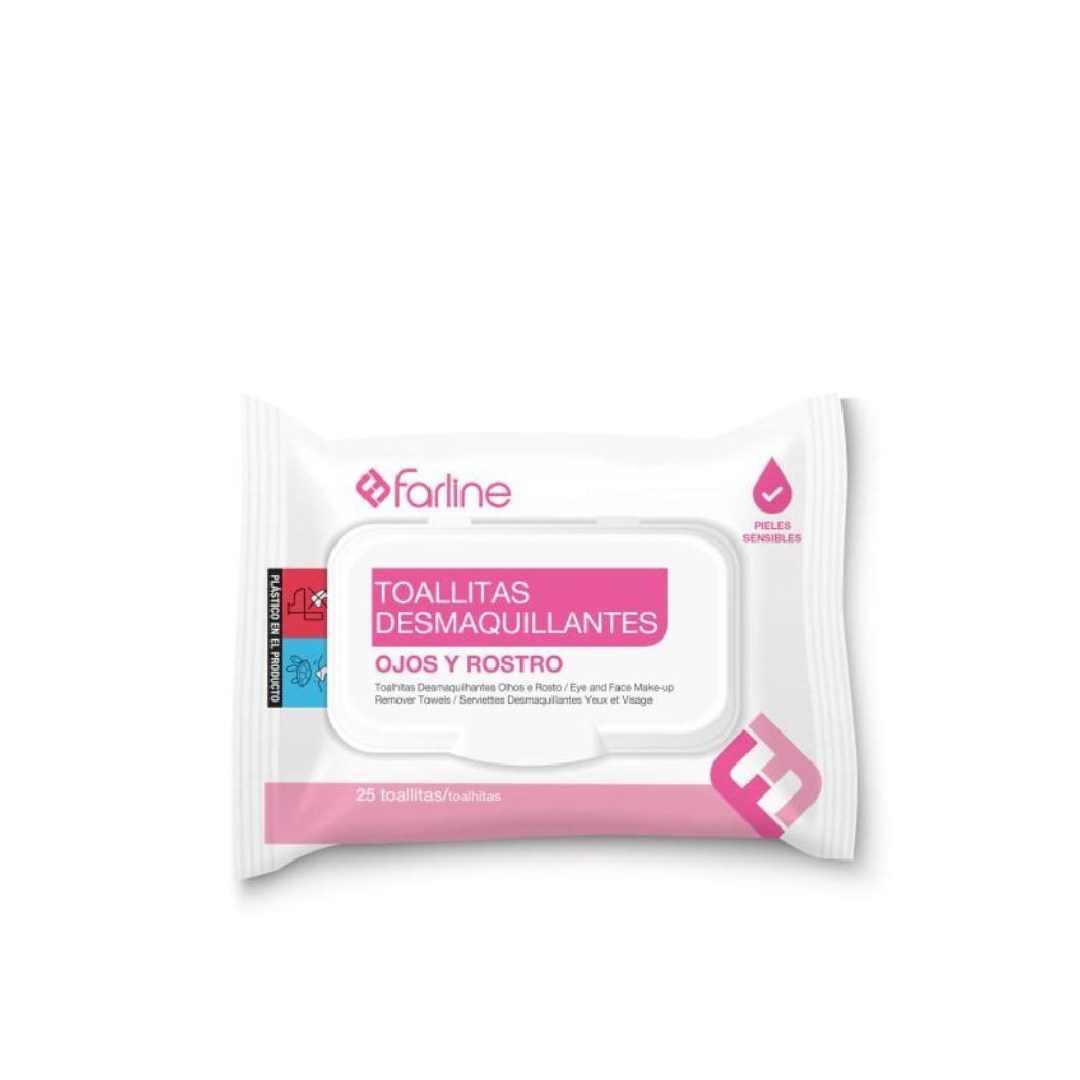 Farline toallitas desmaquillantes 25 unidades