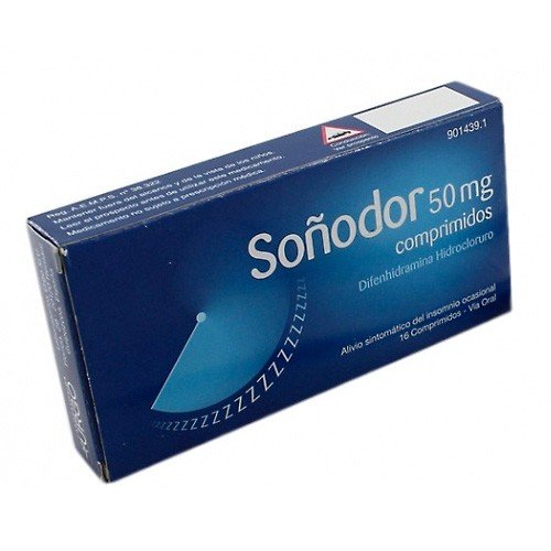 Soñodor difenhidramina 50 mg 16 comprimidos