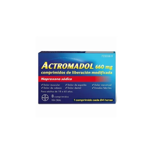 Actromadol 660 mg 8 comprimidos liberacion modificada
