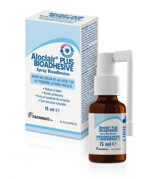 Aloclair plus bioadhesive spray 1 envase 15 ml
