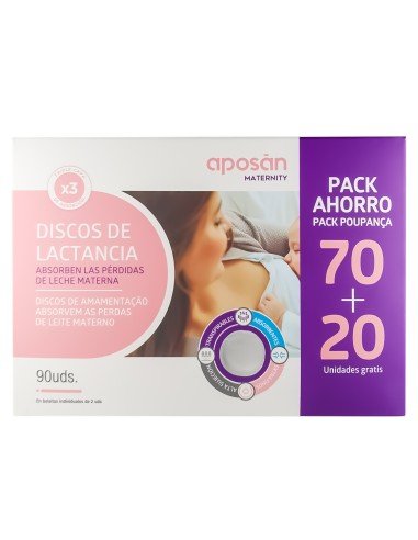 Aposan maternity discos de lactancia 90 unidades