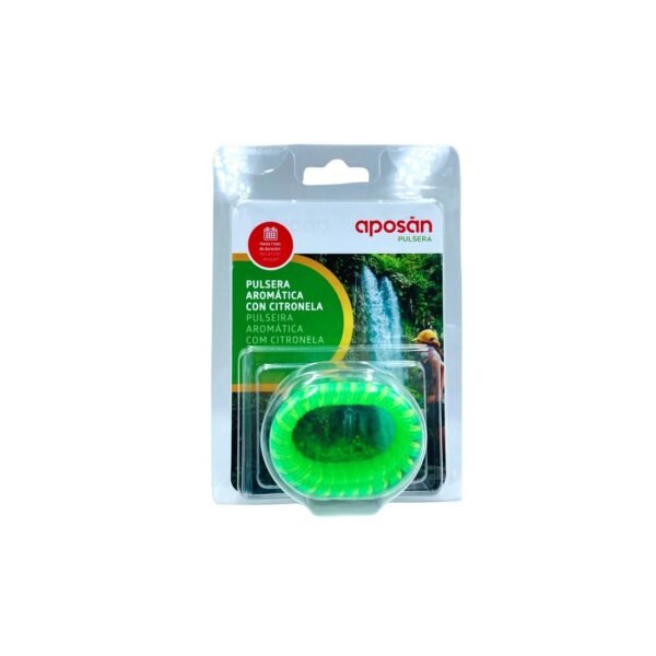 Aposan pulsera aromatica citronela 3 unidades color transparente verde
