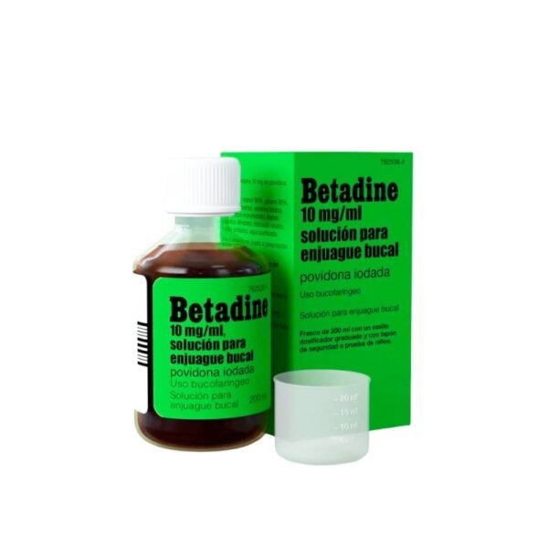 Betadine bucal 10 mg/ml solucion bucal para enjuague 1 frasco 200 ml