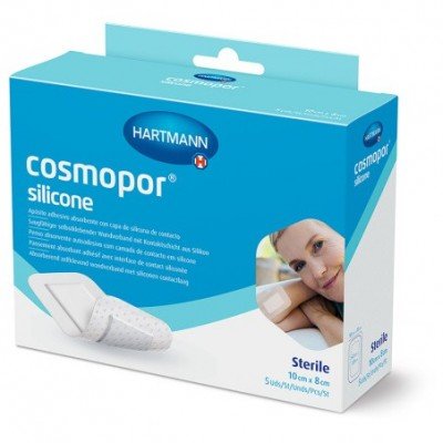 Aposito esteril cosmopor silicone 5 unidades 10 x 8 cm