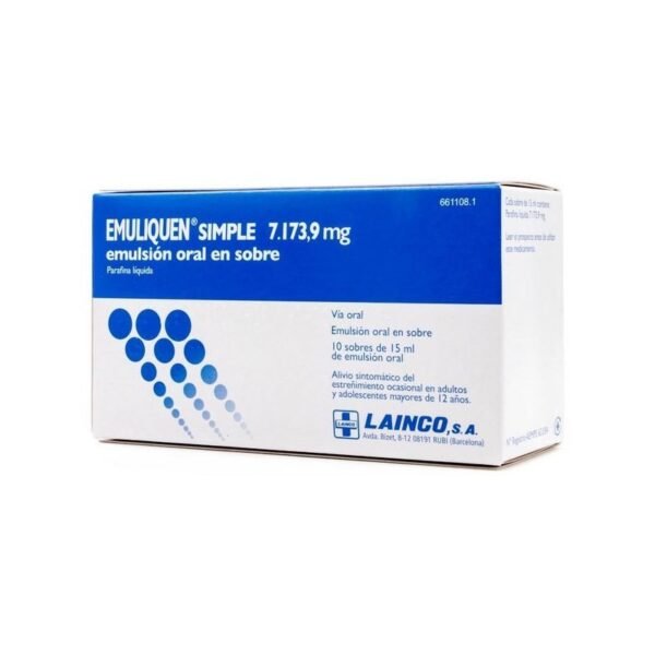 Emuliquen laxante 7173,9 mg/4,5 mg emulsion oral 10 sobres 15 ml
