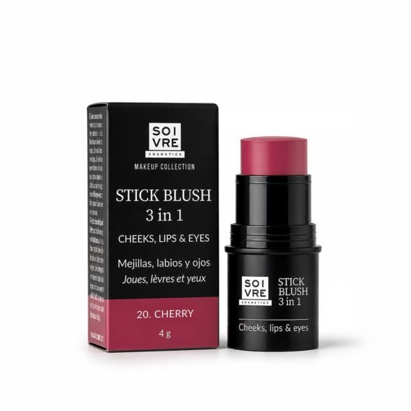 Soivre cosmetics blush 3 in 1 mejillas labios y ojos 1 stick 4 g color cherry