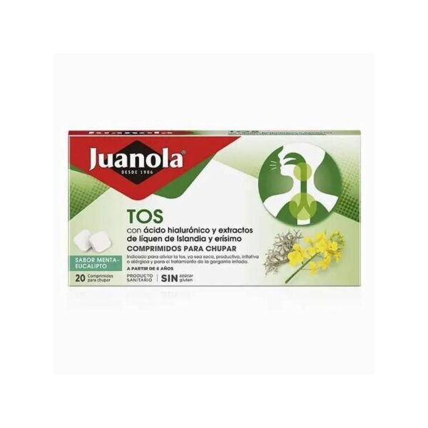 Juanola tos 20 comprimidos para chupar sabor menta eucalipto
